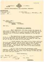 Letter from CSIR 4 September 1946 [ jpg ]