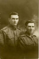 Portrait of brothers William and George Phillips in uniform [ jpg ]