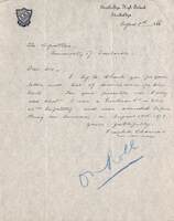 Letter from FW Thomas to the Adelaide University Registrar [ jpg ]