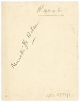 Reverse of portrait Dr Kenneth Joseph Gilmore Wilson [ jpg ]