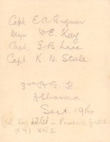 Reverse Capt. EA Guymer, Mjr. WE Kay, Capt. GB Lowe, Capt. KN Steele 3rd AGH Abassia [ jpg ]