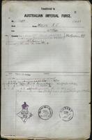 A.C. White - miscellaneous war document. Courtesy: White family [ JPG ]