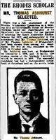 The Rhodes Scholar Mr Thomas Ashhurst Selected [ pdf ]