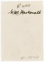 Reverse of portrait Dr Willaim Morton Craig MacDonald [ jpg ]