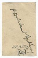 Reverse of portrait of Dr HD Matthews [ jpg ]