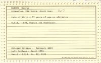 George Warnes Student Card [ jpg ]
