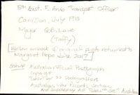 Transcription of reverse of Lowe on horseback [ jpg ]