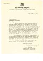 Letter from Eastaugh on Sydney University letterhead, 8 December 1947 [ jpg ]