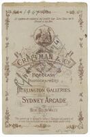 Reverse of portrait of Dr Robert Gordon Craig [ jpg ]