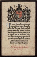 Scroll which accompanied the Dead Man's Penny [ jpg ]