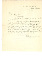 Goode, A : Letter to the Registrar concerning Goode's war service [ jpg ]