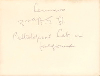 Reverse of photo Lemnos with pathological Lab in foreground [ jpg ]