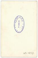 Reverse of portrait of Dr Richard Andrew Phipps Waugh [ jpg ]