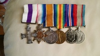 A.C. White's War Medals. Front view. Courtesy: White family [ JPG ]