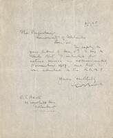 Letter from ET Rowe to the Adelaide University [ jpg ]