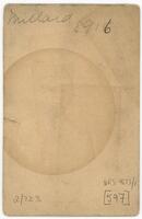 Reverse of portrait Dr RJ Millard [ jpg ]