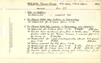 University of Adelaide Staff Card - Page 1 - T G Wilson [ jpg ]