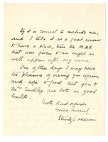 Letter from S S Addison to the Adelaide University Registar (Part 2) [ jpg ]