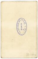 Reverse of portrait Dr Lionel Wilfred Bond [ jpg ]