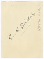 Reverse of portrait of Dr George Wade Sinclair [ jpg ]