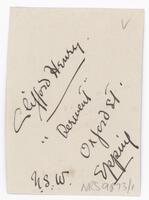 Reverse of portrait of Dr Clifford Henry [ jpg ]