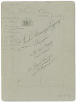 Reverse of portrait of Dr Leslie St Vincent Welch [ jpg ]