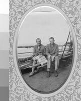 Keith 'Skit' Roseby and Alexander 'Bunny' Rodgers on deck of 'Orontes' [ jpeg ]