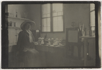 Dr Elsie Jean DALYELL in laboratory, Skopje [ jpg ]