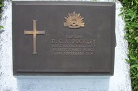 Brian Pockley's grave in Rabaul War Cemetery. Image courtesy Michael Cooper. [ JPG ]